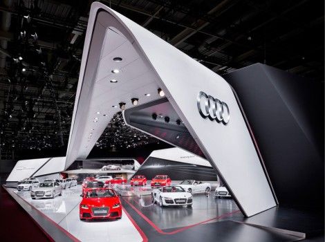 奧迪汽車展覽，車展，汽車展臺