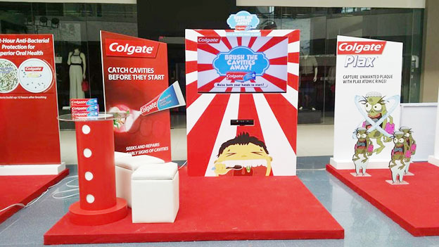 互動展臺，個性展臺，高露潔展臺