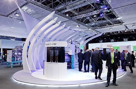 展臺(tái)設(shè)計(jì)，展臺(tái)搭建，多邊形展臺(tái)